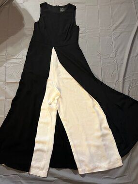 Adrianna Papell Colorblocked Overlay Jumpsuit